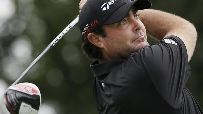 Steven Bowditch watches his tee shot on the second hole during the third round of the Byron Nelson golf tournament, Saturday, May 30, 2015, in Irving, Texas. (AP Photo/LM Otero)